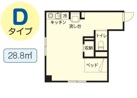 居間ガイド（間取り）28.8㎡タイプ